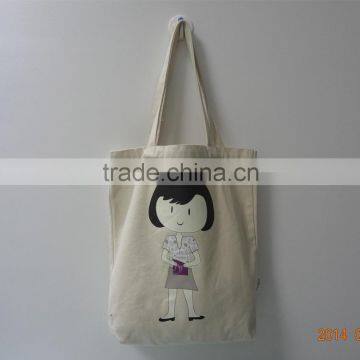 Foldable photo pattern reusable custom 100% cotton shopping bag