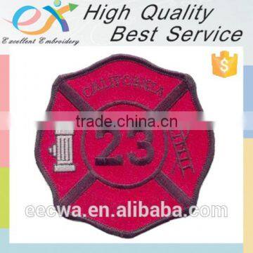 custom high quality merrowed logo embroidery badge