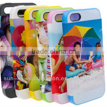 Phone Case for Iphone 5/5s; 3D Sublimation Phone Case; Card Insert Case for iPhone 5/5s