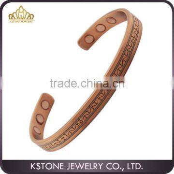 KSTONE Bio Magnetic Copper Bracelet Bangle with 6 high power magnets