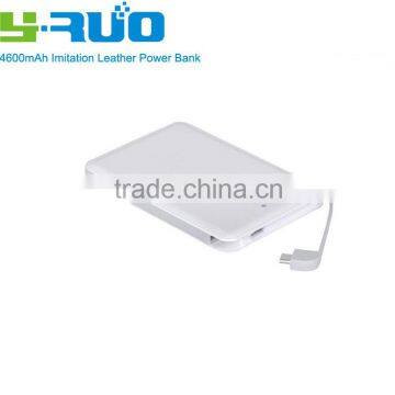 Shenzhen factory Power Bank Portable Charger with Built-in USB Charging Cable for iPhone, Samsung, blackberry,HTC, and Tablets