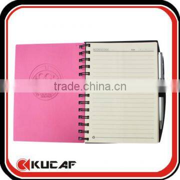 Hard Cover Spiral Aluminum Notebook With Pen