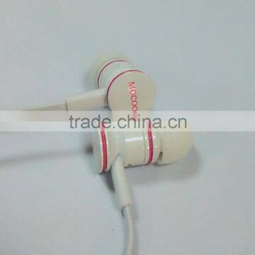 wired free sample earbuds white stereo earphones headphone with mic for mp3 player