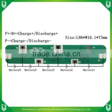 fr4 94vo rohs pcb board for 18.5V(5S)Li-ion Battery Packs pcb manufacturer china,