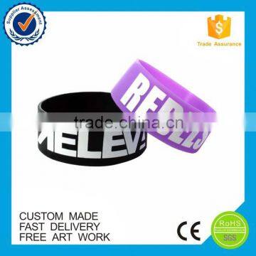 Cheap 1 inch kids silicone wristbands