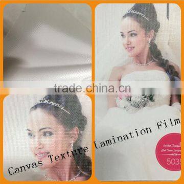 For photo decoration Oil Canvas Texture Lamination Film