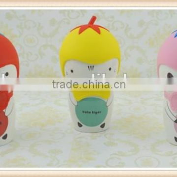 porcelain cartoon animal baby mug with lid