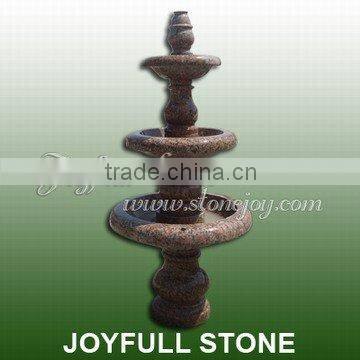 Polished Red Granite Fountain, Classical 3 tiers style