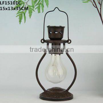 New Products 2016 Wrought Iron Hanging Lamp Lanterns Garden Solar Lamp