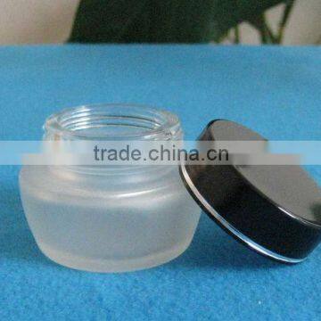 frosted cosmetic glass jar for face care cream