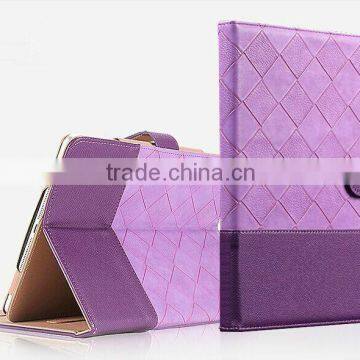 OEM manufacture Luxury design folio cover leather case for ipad air/air 2