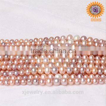 Wholesale Mix Color 5-9mm Near Round Freshwater Pearl Strand