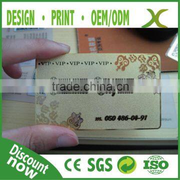 304 Stainless Steel gold metal card/brushed metal business cards/ Hollow out stainless steel card