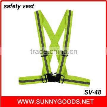 custom fluorescent yellow reflective belt with designs