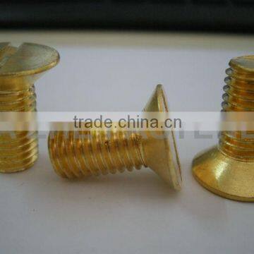 slotted countersunk head brass machine screw