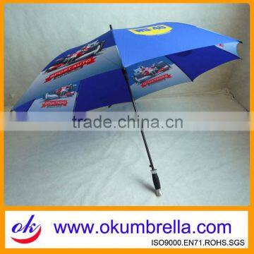 Fiberglass shaft and ribs custom golf umbrella