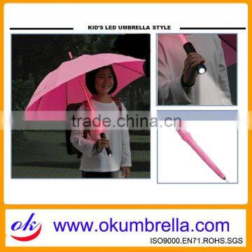 18"*8K Manual Good Quality Straight LED Umbrella with LED