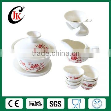 Wholesale custsomized logo ceramic tea set for 8 people