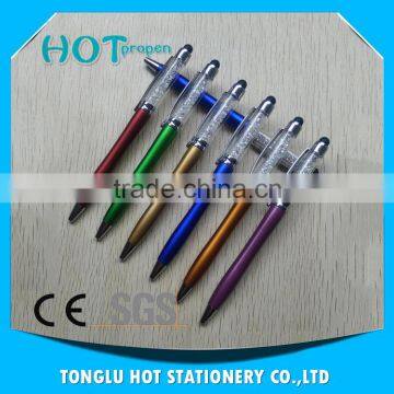 2016 Fashion Logo Printed 2 in 1Full Color Twist Stylus Crystal Pen photo-4