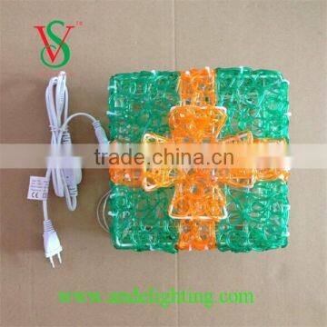 New arrival outdoor waterproof 3D gift box shape LED motif light