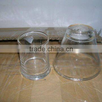 Clear Glass Candleholder