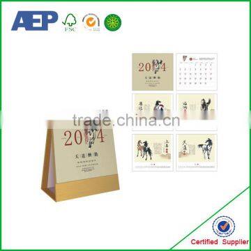 promotional made in China costom made small table Wholesale calendar printing on demand