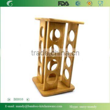 BH010 Bamboo Material Pepper Spice Rack | Spice Bottle Display Holder | Bamboo Rack | Bamboo Spices Organization