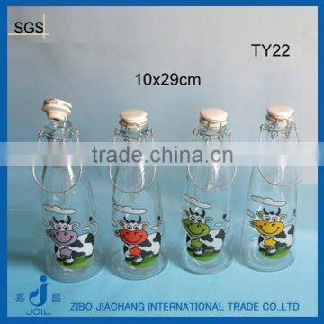 1000ml painted glass bottles with screen printing logo