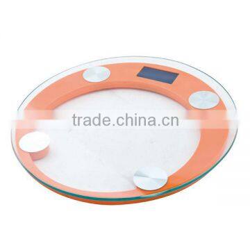 Electronic bathroom scale by backlight display