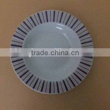 8.5''ceramic soup plate & dishes custom porcelain round soup dinner plates