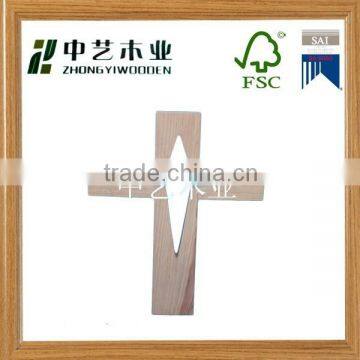 2015 year factory supplier selling FSC&SA8000 handmade wooden cross christmas art&crafts for made in China wholesale