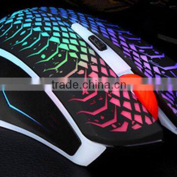 Adjustable 1200 1600 2400 DPI 6 Buttons Game Mouse RAJFOO DN16066 Wired USB Computer Gaming Mouse with Backlight Plug and Play