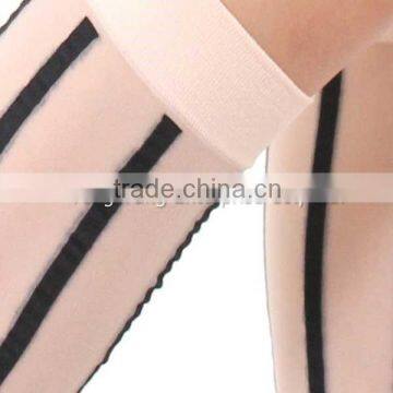 High Qulity Colorful Stripee Silk Knee Socks