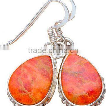 Wholesale Aventurine Silver Jewels Chandelier Semi Precious Stone Jewellery Earrings