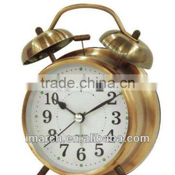 gold twin bell clock,table clock