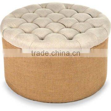 transitional footstools and ottoman fabric cheap in price OT4068