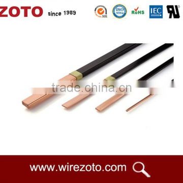 yarn coated rectangular copper wire,yarn coated flat copper wire,double yarn coated round copper wire