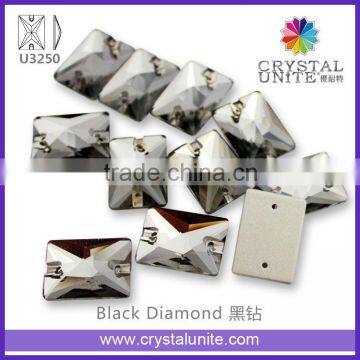 Black diamond stones sew on women Garments