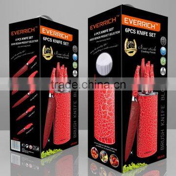 CK-0019 ceramic knife steel ceramic knife block set red ceramic knife set