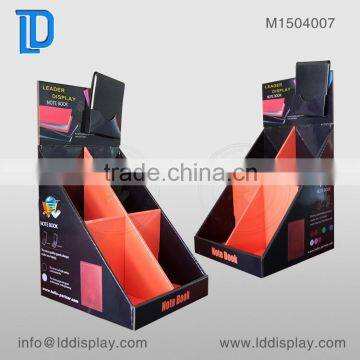 Cardboard Counter Top Display with Dividers for DVD and Books Promotions