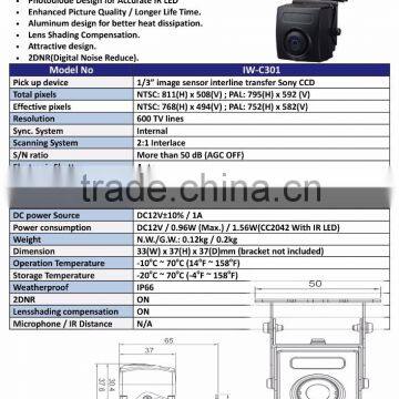 IW-C301 Bus Truck Reverse Backup Review Rear View Car Camera photo-3