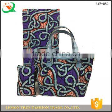 African wax fabrics with waxed cotton duffle bag super wax and matching bag