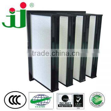 Ploypropylene Ethylene Frame V Bank HEPA Air Filter