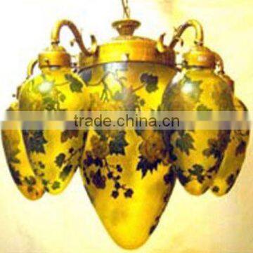 antique GALLE LAMP droplight