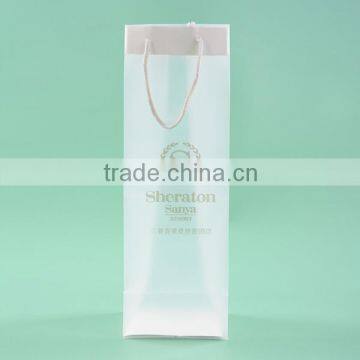 ISO certificate square bottom drawstring PO gift bag with good price