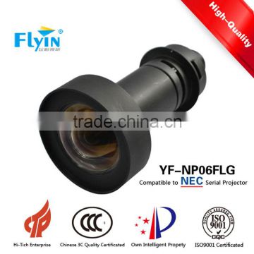 Cylindrical Shaped Lens Compatible 3 DLP 4k for Nec Telecentric Lenses D.W Rate: 0.54:1 Ultra Short throw Projector Lens