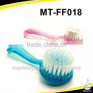 Curved handle colorfull glass soft nail brush