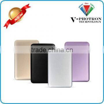 Hot Selling Dual USB Gold Portable Battery Charger External Power Bank 8000mAh