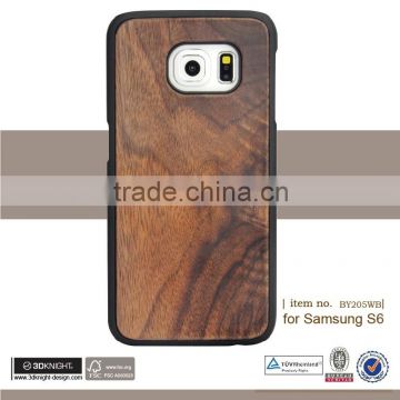 2016 New Arrival Original Wood Logs Case Blank Hard Back Wooden Cell Phone Case For Samsung S6 Case Bamboo Factory Price