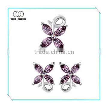 Hot Sale flower shaped cubic zircon jewelry